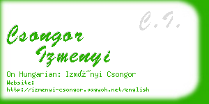 csongor izmenyi business card